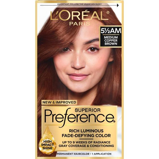 Imagem de Tintura de cabelo L'Oreal Paris Superior Preference 5.5AM Castanho Médio