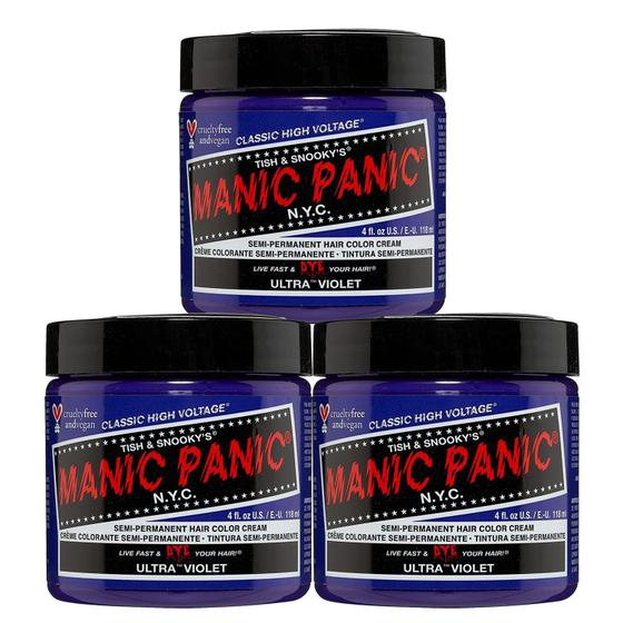 Imagem de Tintura de cabelo MANIC PANIC Ultra Violet Classic High Voltage 3PK