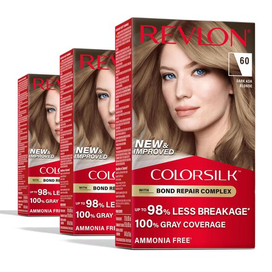 Imagem de Tintura de cabelo Revlon ColorSilk 60 Dark Ash Blonde, capa 100% cinza