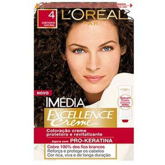 Tintura Imedia 4.0 Castanho Natural - LOREAL - Imédia - Tinta de Cabelo ...
