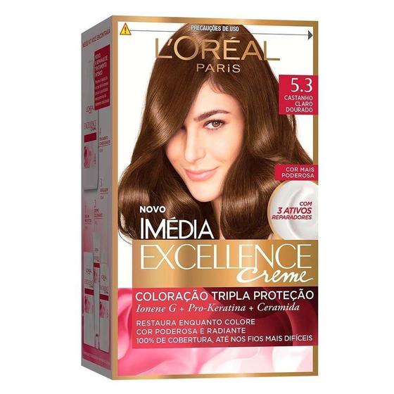 Imagem de Tintura Imédia Excellence 5.3 Castanho Claro Dourado 47g