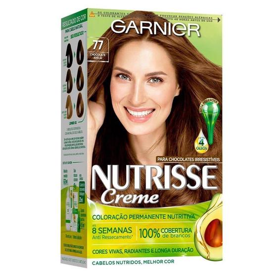 Tintura Nutrisse 77 Louro Médio Marrom Dourado - Garnier Nutrisse ...