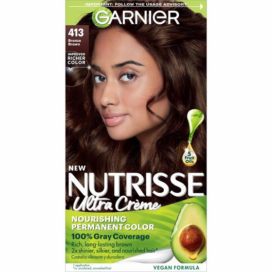 Imagem de Tintura para cabelo Garnier Nutrisse Creme Nutritivo 413 Bronze Brown