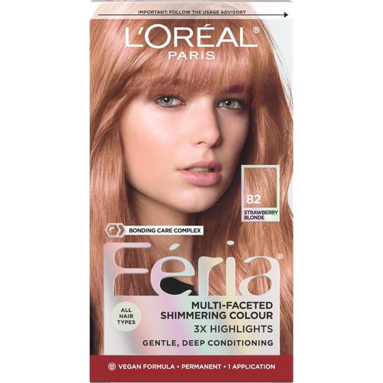 Imagem de Tintura para cabelo L'Oreal Paris Feria 82 Strawberry Blonde 1 kit