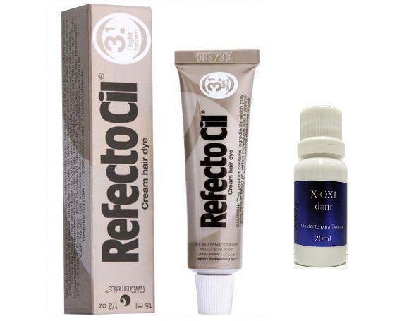 Imagem de Tintura Refectocil 3.1 Castanho Claro 15ml + Oxidante Henafix 20ml Cílios Sobrancelhas Barba