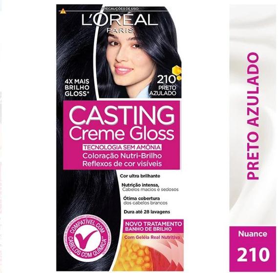 Imagem de Tintura semi-permanente casting creme gloss 210 preto azulado