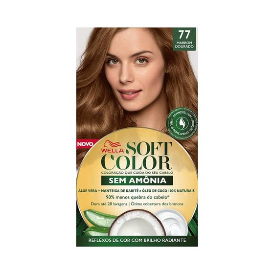 Imagem de Tintura Soft Color 77 Marrom Dourado - Wella