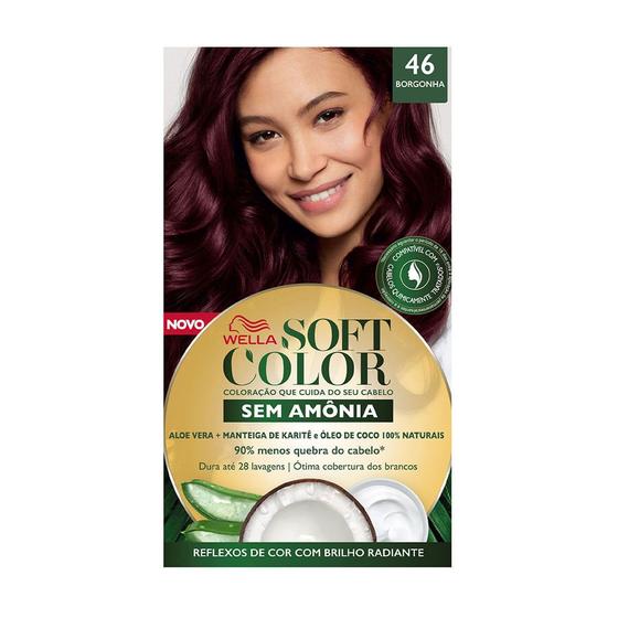 Imagem de Tintura Soft Color Sem Amônia Borgonha 46 Kit