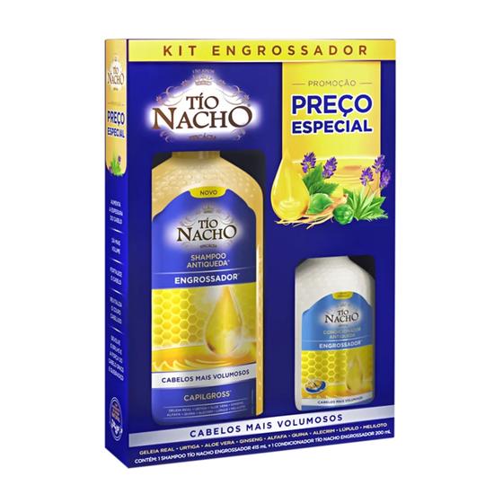Imagem de Tio Nacho Kit Engrossador Shampoo 415ml + Condicionador 200ml