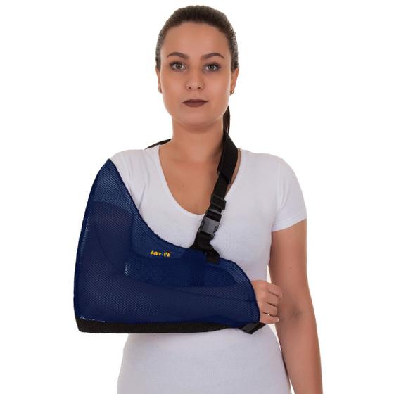 Imagem de Tipóia Ombro Pós Operatório Braço Tela Bilateral Azul Artipé
