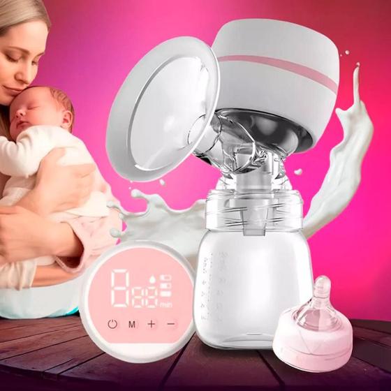 Imagem de Tira Leite Elétrico Digital Sucção Bomba Materno Usb 180Ml
