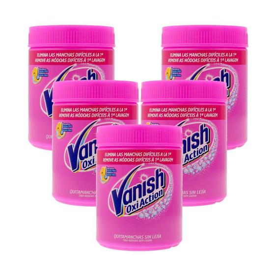 Imagem de Tira Manchas Em Pó Vanish Oxi Action Pink 450G Kit 5