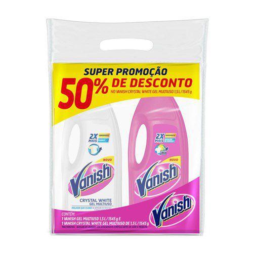 Imagem de Tira Manchas Gel Vanish Brancas + Col. 1,5L 2Un