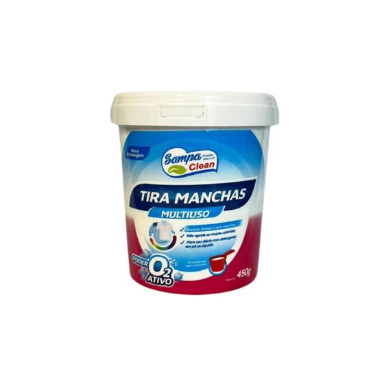 Imagem de Tira Manchas Sampa Clean Poder O2 Poder Ativo 450g Multiuso Produto Para Limpeza