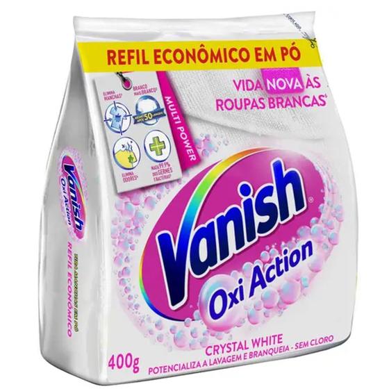 Imagem de Tira Manchas Vanish Crystal White Oxi Action em Pó - Refil 400g.