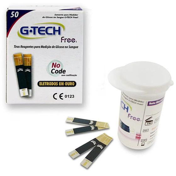 Imagem de Tira Reagentes G-Tech Free 1 Com 50 Unidades
