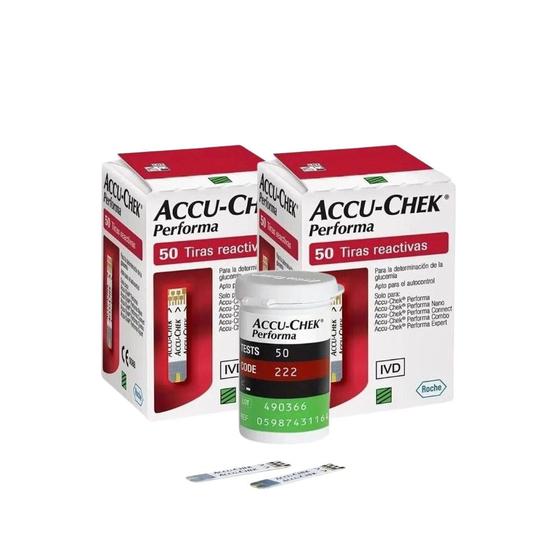 Imagem de Tiras Accu-chek Performa - Kit com 2 Caixas de 50 Tiras (100 Tiras)