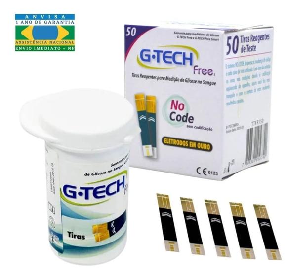 Imagem de Tiras de Glicemia G-Tech Free - 50 unidades