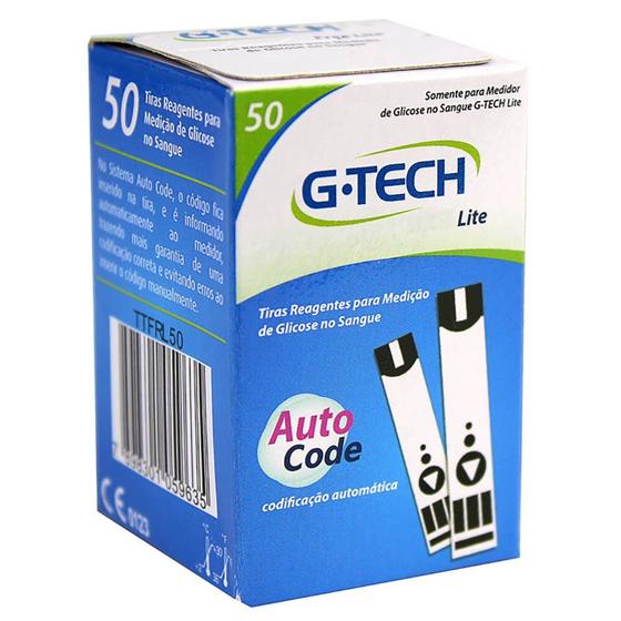 Imagem de Tiras de glicose g-tech lite com 50 unidades