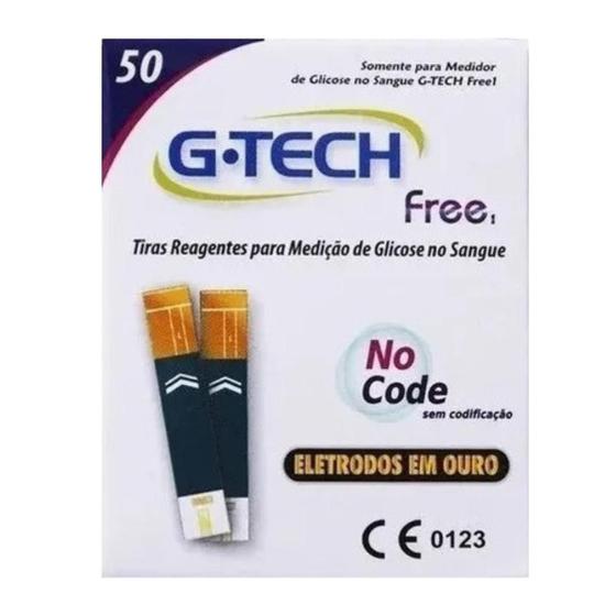 Imagem de Tiras Glicose Glicemia C/50 Unidades Gtech Free Auto Code