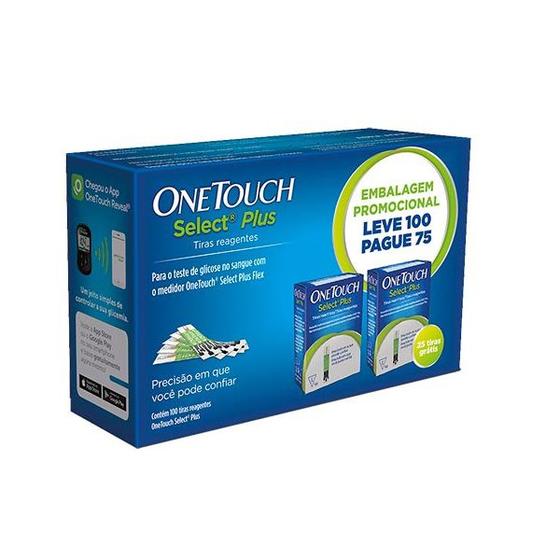 Imagem de Tiras One Touch Select Plus Leve 100 Pague 75 Unidades