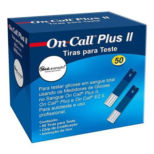 Imagem de Tiras para de Glicose On Call Plus II Frasco 50 Tiras