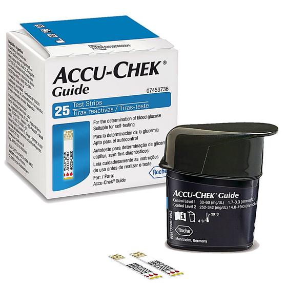 Imagem de Tiras Reagentes Accu-Chek Guide - 25 tiras