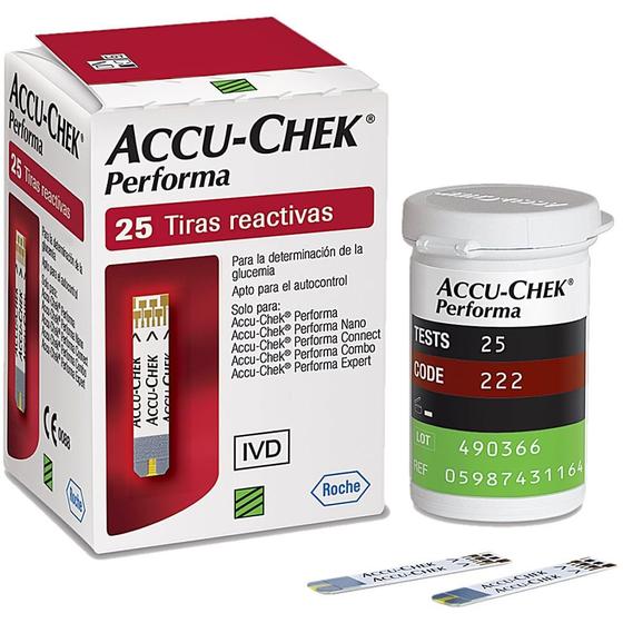 Imagem de Tiras Reagentes Accu-Chek Performa Roche - 25 tiras