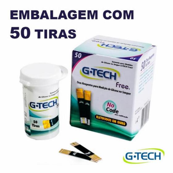 Imagem de Tiras Reagentes Medir Diabetes Glicose Glicemia 50 Unidades Free