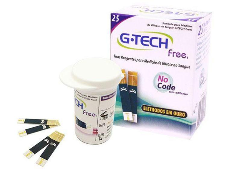 Imagem de Tiras Reagentes p/ Medição de Glicose 25 Unidades - G-Tech Free1