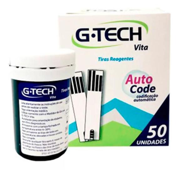Imagem de Tiras Reagentes para Aparelho de Glicemia G-tech Vita