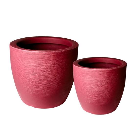 Imagem de Título: Kit 2 Vasos de Planta P e M, Polietileno Resistente para Ambiente Externo com Proteção UV
