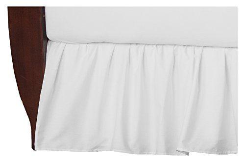 Imagem de TL Care 100% Algodão Natural Percale Berço Cama Saia, Branco, Respirável Suave, para Meninos e Meninas