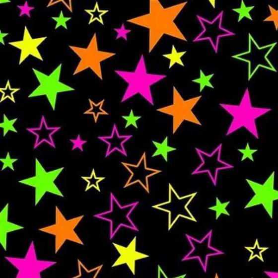 Imagem de Tnt Estampado - Fluor Estrelas Neon Preto cod.05061