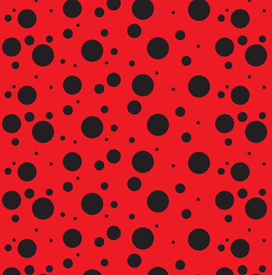 Imagem de Tnt estampado poá vermelho e preto 10 metros