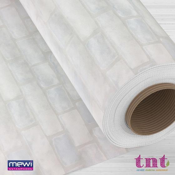 Imagem de Tnt Estampado Tijolinho Branco/ Branco 4208B