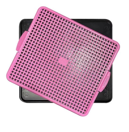 Imagem de Toalete Sanitário Pipi Rosa Tapete Higiênico Pet Dog 47cm