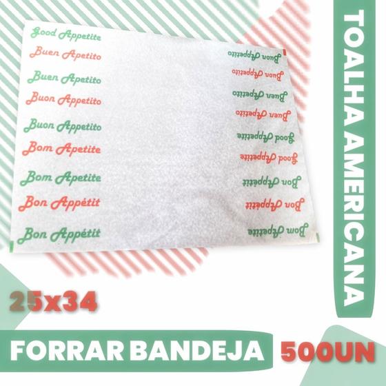 Imagem de Toalha americana bom apetite forrar fundo bandeja mamedes