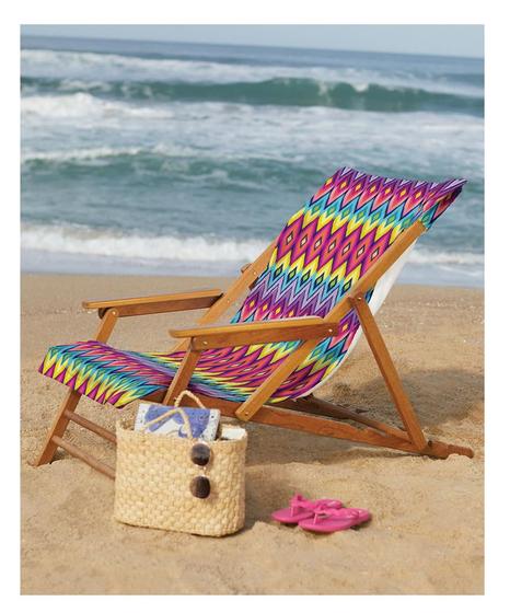 Imagem de Toalha Aveludada Estampada Para Cadeira de Praia - Jericoacoara 70 cm x 1,40 m
