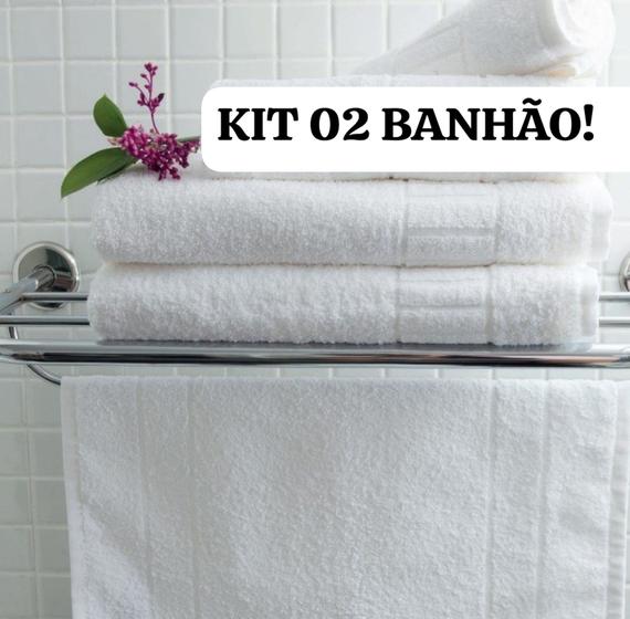 Imagem de Toalha BANHÃO Linha Hotel Kit 02 Unidades Profissional