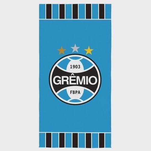 Imagem de Toalha Banho Aveludada Estampada Gremio 70 cm x 1,40m Lepper