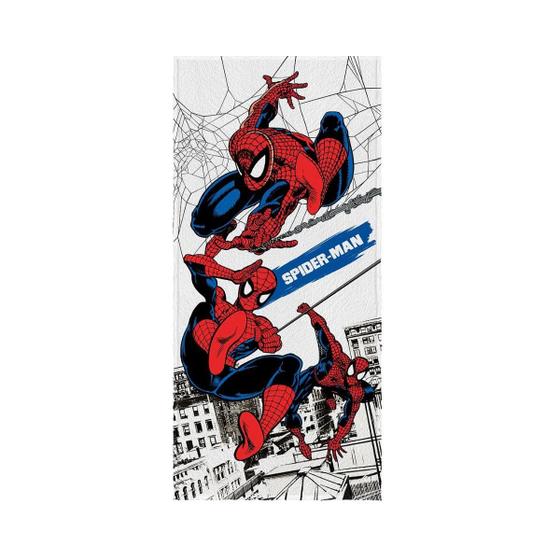 Imagem de Toalha Banho Spider Man Felpuda 60cm x 1,20m