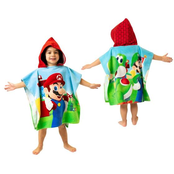 Imagem de Toalha com capuz Poncho Franco Super Mario Official Nintendo