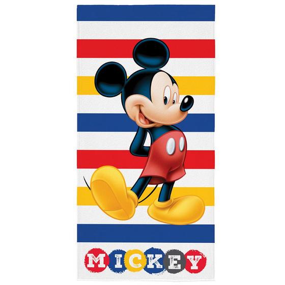 Imagem de Toalha de Banho Aveludada Lepper Mickey 70 cm x 1,40 m