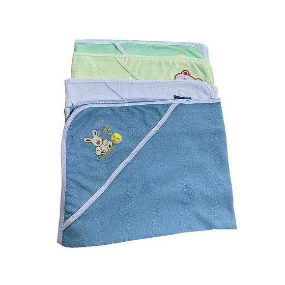 Imagem de Toalha De Banho Bebe Com Capuz Atacado Kit Com 5