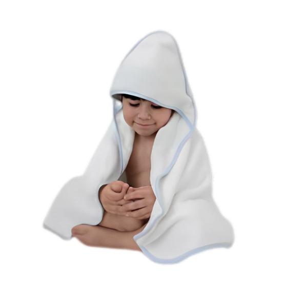 Imagem de Toalha de banho Bebê com Capuz Poliéster Felpuda Atoalhada 70x70 cm