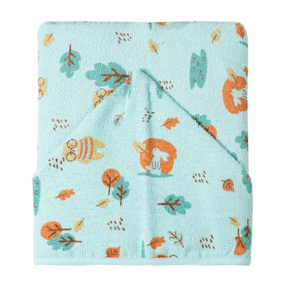 Imagem de Toalha de banho Bebê Felpuda 100% Algodão Com Capuz e Forro de Fralda 90cm x70cm - Karinho