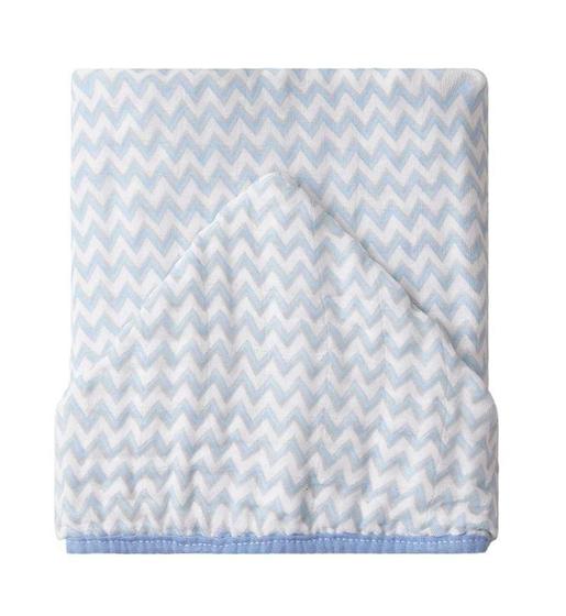 Imagem de Toalha De Banho Bebê Soft Com Capuz Chevron Azul Papi