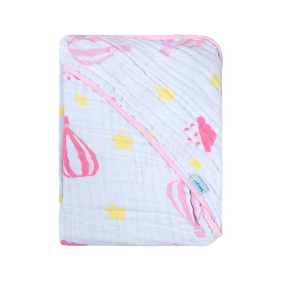 Imagem de Toalha De Banho Bebê Soft Super Absorvente 100% Algodão Com Capuz Baby Joy