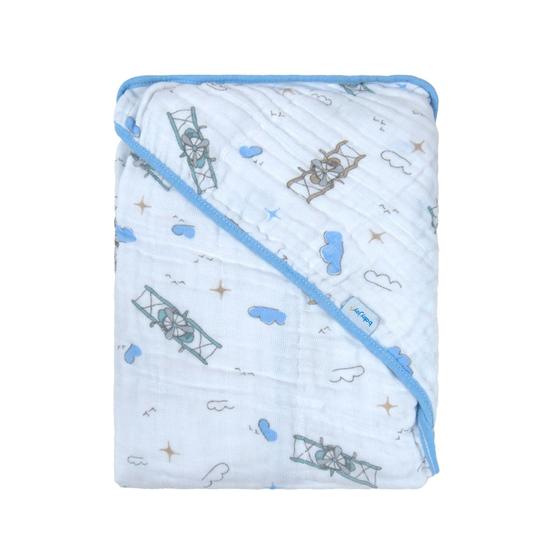 Imagem de Toalha De Banho Bebê Soft Super Absorvente 100% Algodão Com Capuz Baby Joy